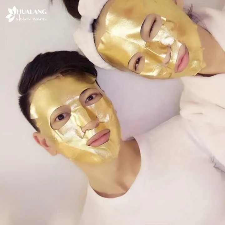 قناع الوجه المصنوع من رقائق والذهب - Custom Private Label Natural Moisturizing Vitamin C Gold
