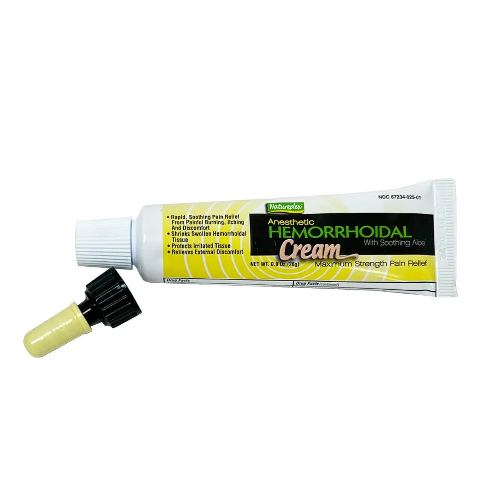2 Pack Hemorrhoid Cream With Soothing Aloe Max Strength Anesthetic Pain Relief