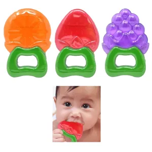 2 Pc Cute Fruit Baby Teether Toys Infants Water Filled Teething Gums BPA Free