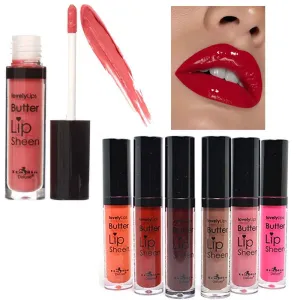 6 Pc Lip Gloss Shine Shea Butter Sheen Balm Vitamin E Beauty Cosmetic Lipstick