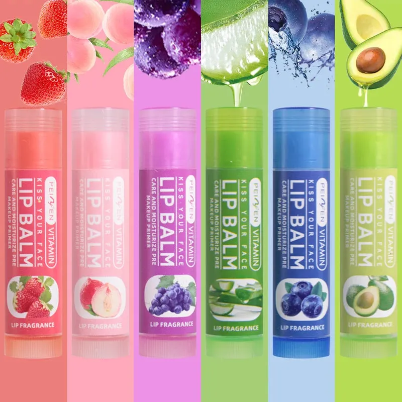 6Pcs DNM Fruit Lip Balm Set - Moisturizing & Hydrating Base for Men & Women (Multi-Flavors)