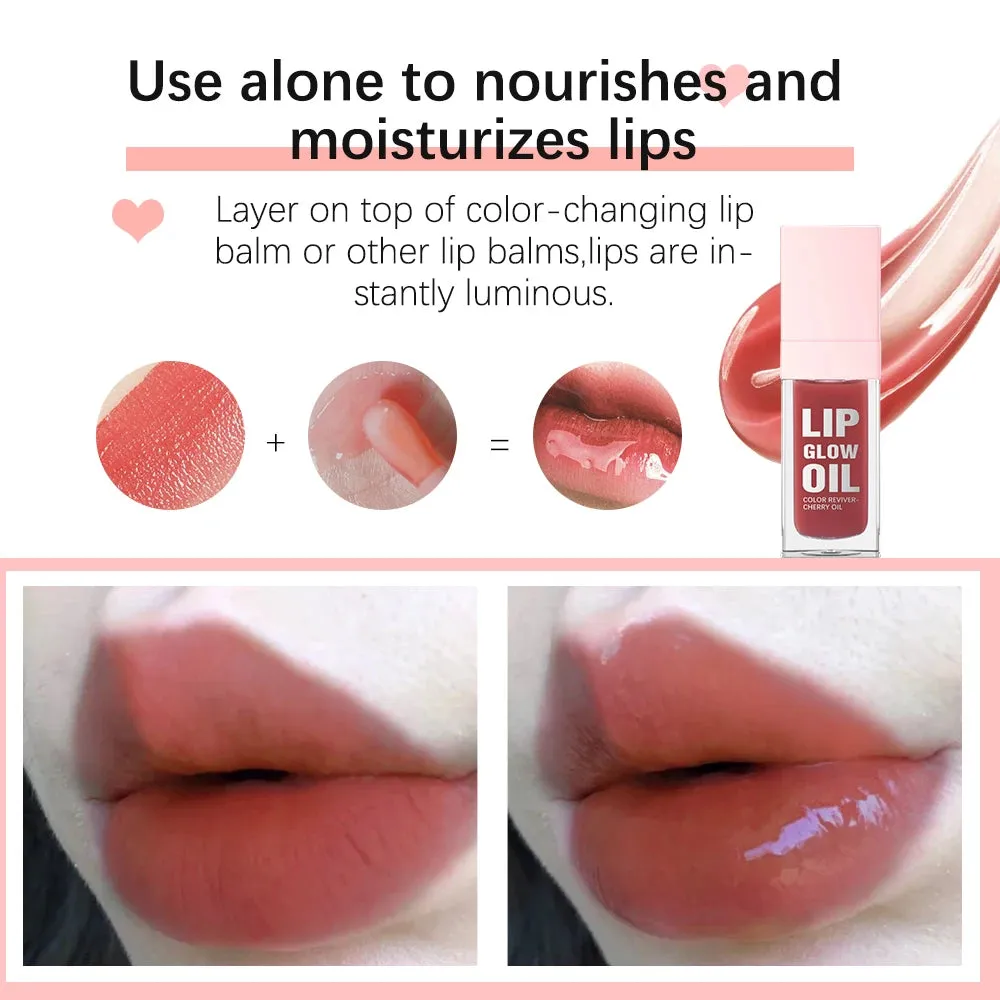 8.3ml Moisturizing Lip Gloss Oil - Tinted Hydrating Lip Glow Volumizing & Nourishing