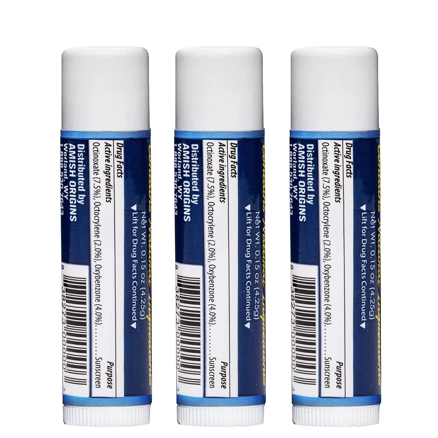 Amish Origins Lip Doc SPF 15 Medicated Lip Balm (2 PACK)- All-Natural Deep Moisturizing Lip Balm, Potent Formula for Chapped and Cracked Lips, All Natural Essential Oils