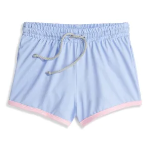 Bayshore Swim Trunk -- Periwinkle/Pink
