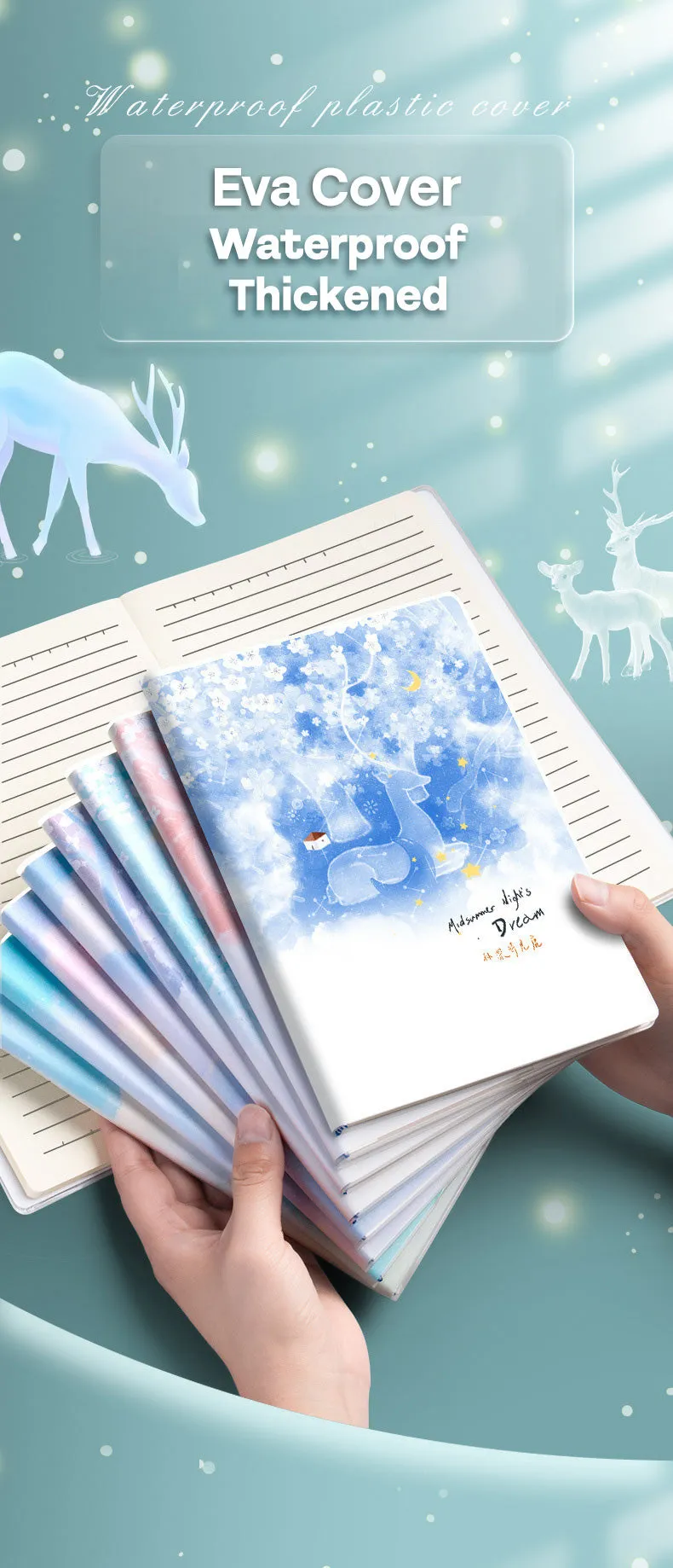 Buku Notebook B5 Sampul Eva Waterproof Tebal Halaman Bergaris SBRB556