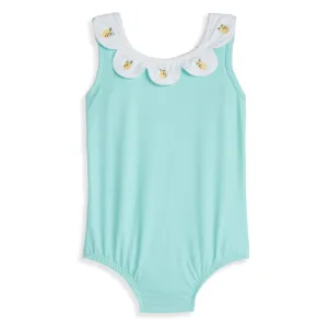 Cadence Bathing Suit -- Teal w/ Lemons