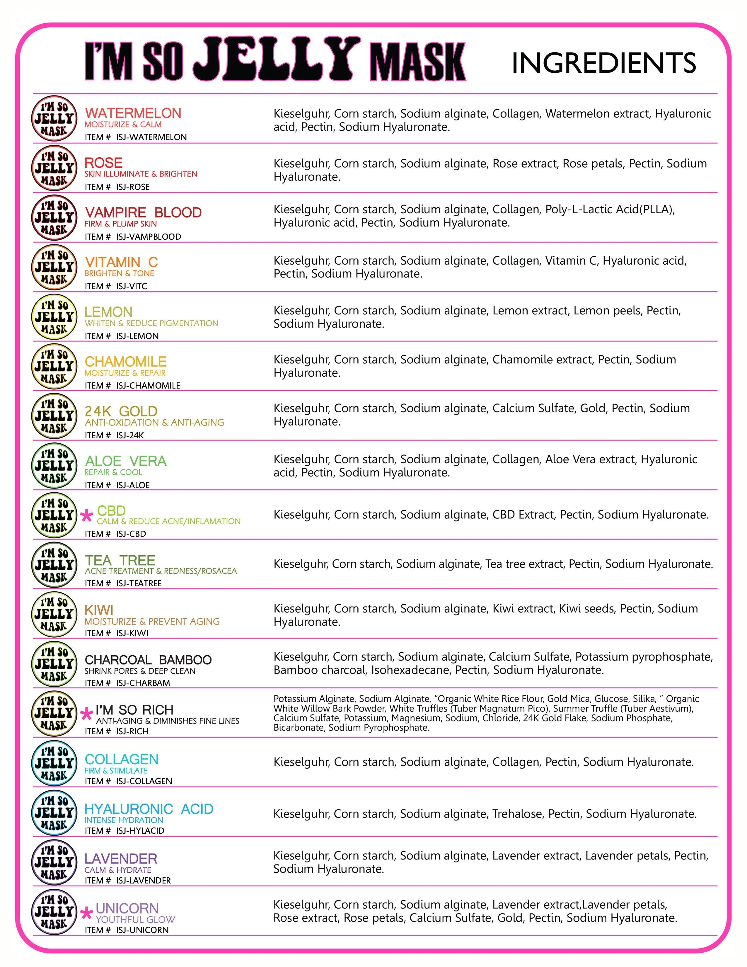 COLLAGEN  Firm   Stimulate  I'M SO JELLY (hydrojelly) MASK