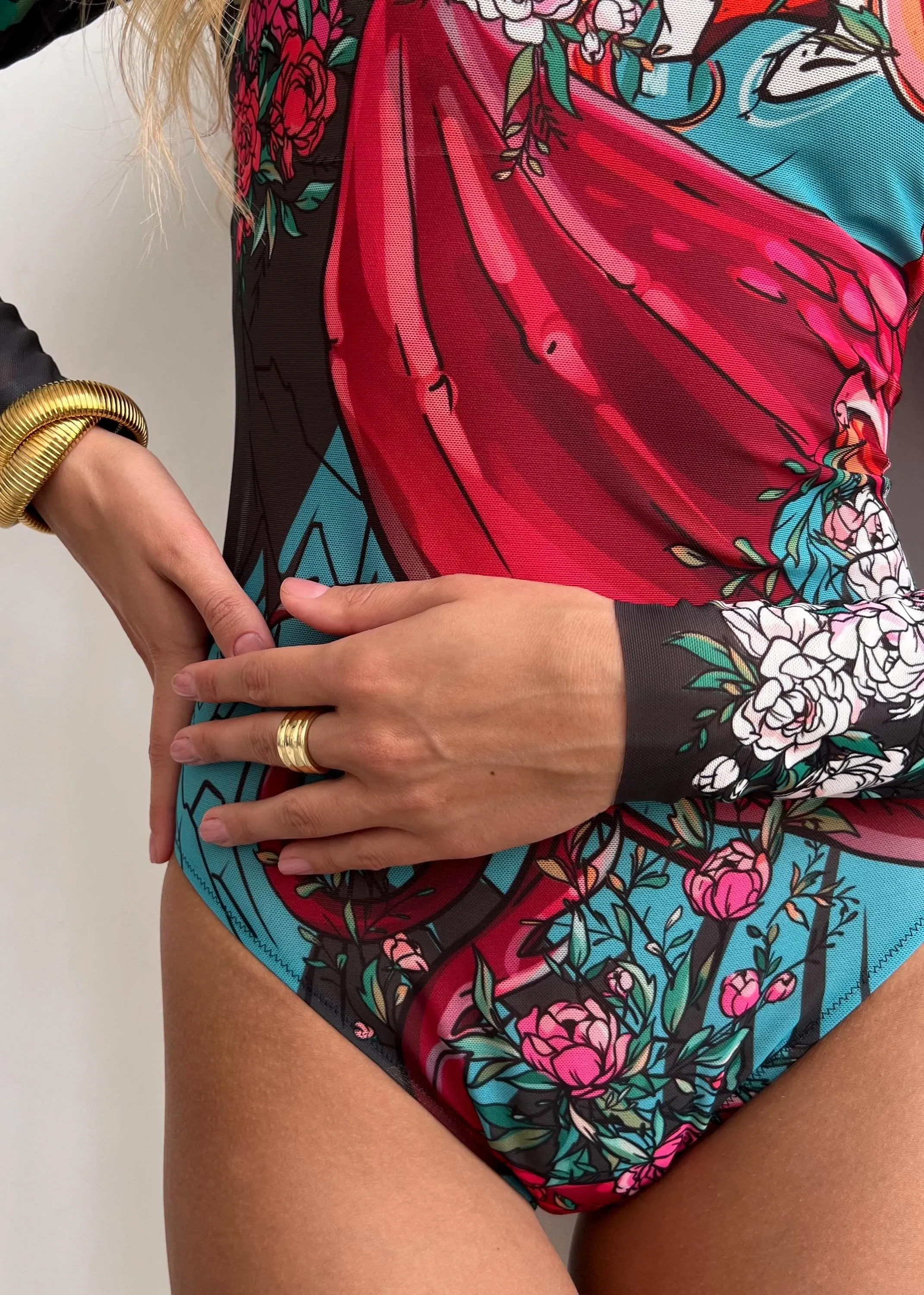 Dragon Tattoo Swimsuit with SPF 50  Stylish Swimwear for Women