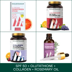 L-Glutathione Capsules Collagen Capsules 60 Caps SPF 50  Glutathione Sunscreen Stick Rosemary Essential Oil