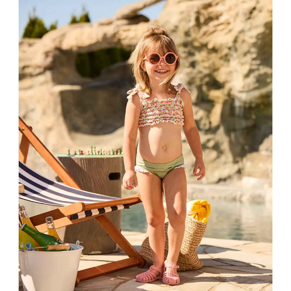 Marilyn Smocked Two Piece Bathing Suit -- Seascape