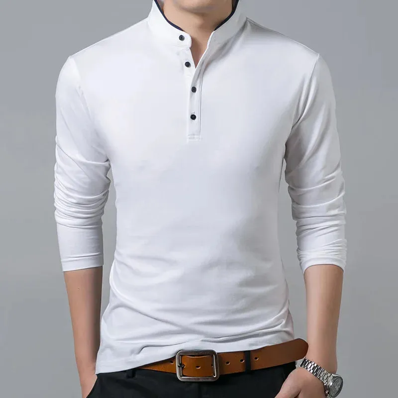 Men's Cotton Collar Full Sleeve T-Shirt
