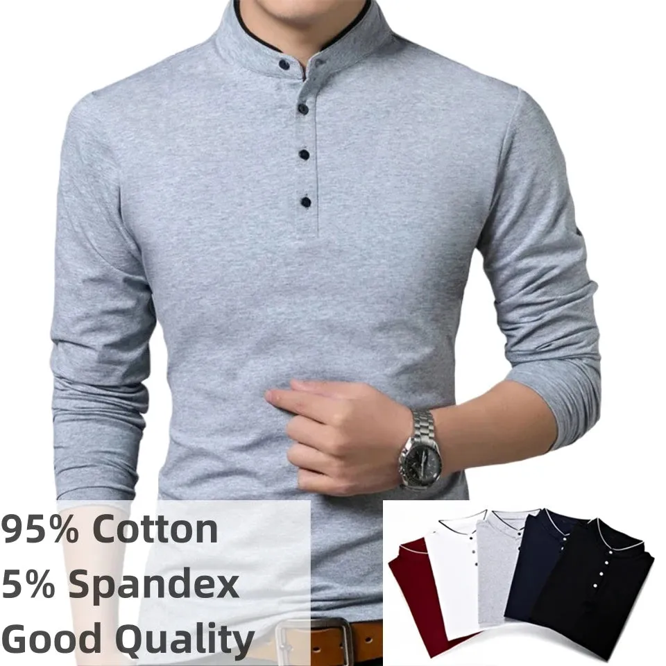 Men's Cotton Collar Full Sleeve T-Shirt