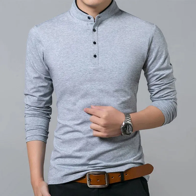Men's Cotton Collar Full Sleeve T-Shirt