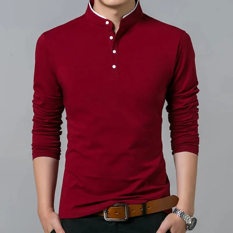 Men's Cotton Collar Full Sleeve T-Shirt
