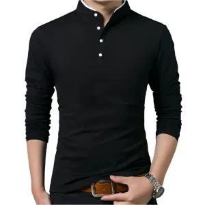 Men's Cotton Collar Full Sleeve T-Shirt