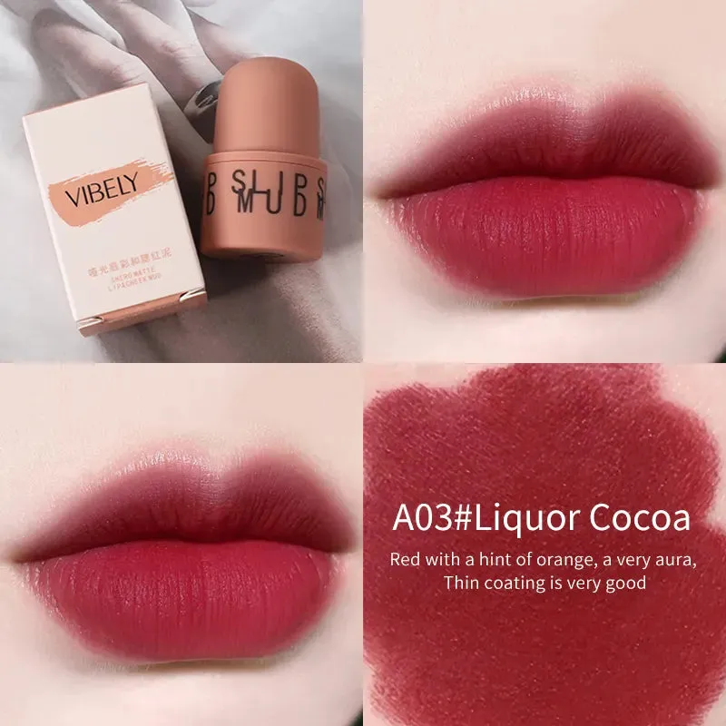 Mini Cute Lip Glaze Makeup Long Lasting Red Blush Mud Unique Seal Matte Lip Gloss