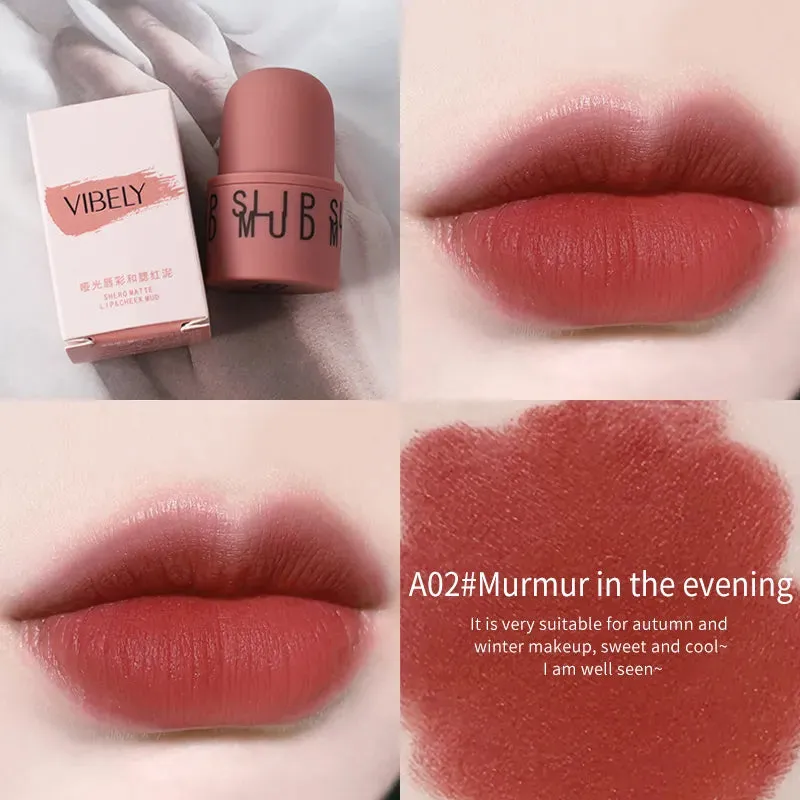 Mini Cute Lip Glaze Makeup Long Lasting Red Blush Mud Unique Seal Matte Lip Gloss
