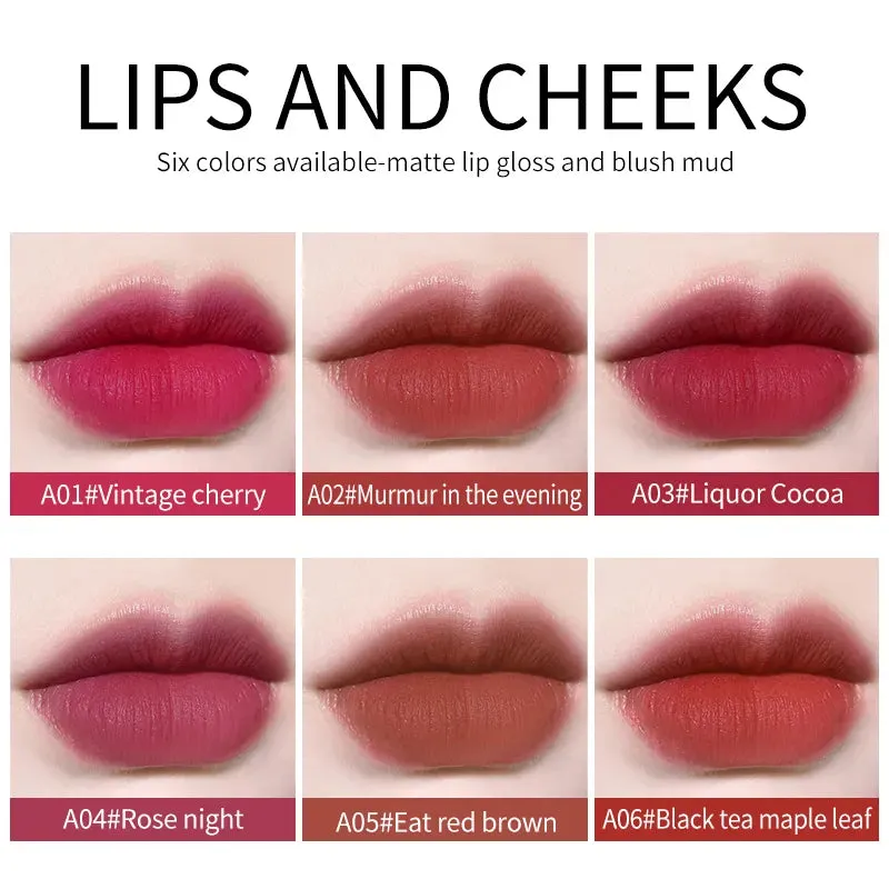 Mini Cute Lip Glaze Makeup Long Lasting Red Blush Mud Unique Seal Matte Lip Gloss