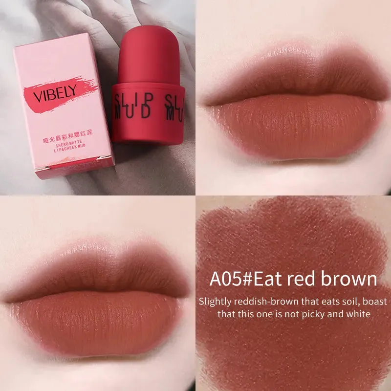 Mini Cute Lip Glaze Makeup Long Lasting Red Blush Mud Unique Seal Matte Lip Gloss