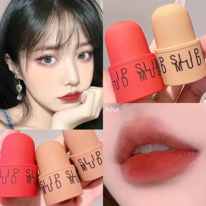 Mini Cute Lip Glaze Makeup Long Lasting Red Blush Mud Unique Seal Matte Lip Gloss