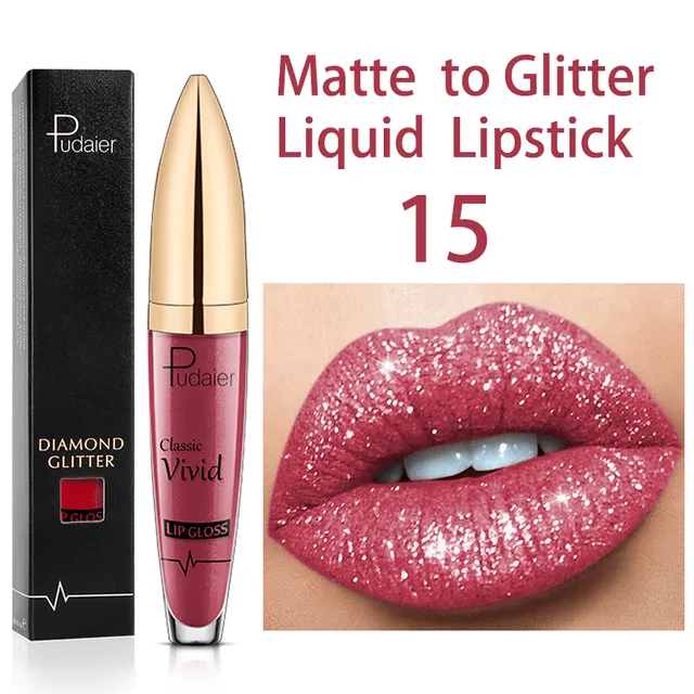 New Year Sale 73% OFF - Diamond Lip Gloss Matte To Glitter Liquid Lipstick