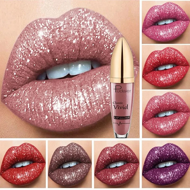New Year Sale 73% OFF - Diamond Lip Gloss Matte To Glitter Liquid Lipstick