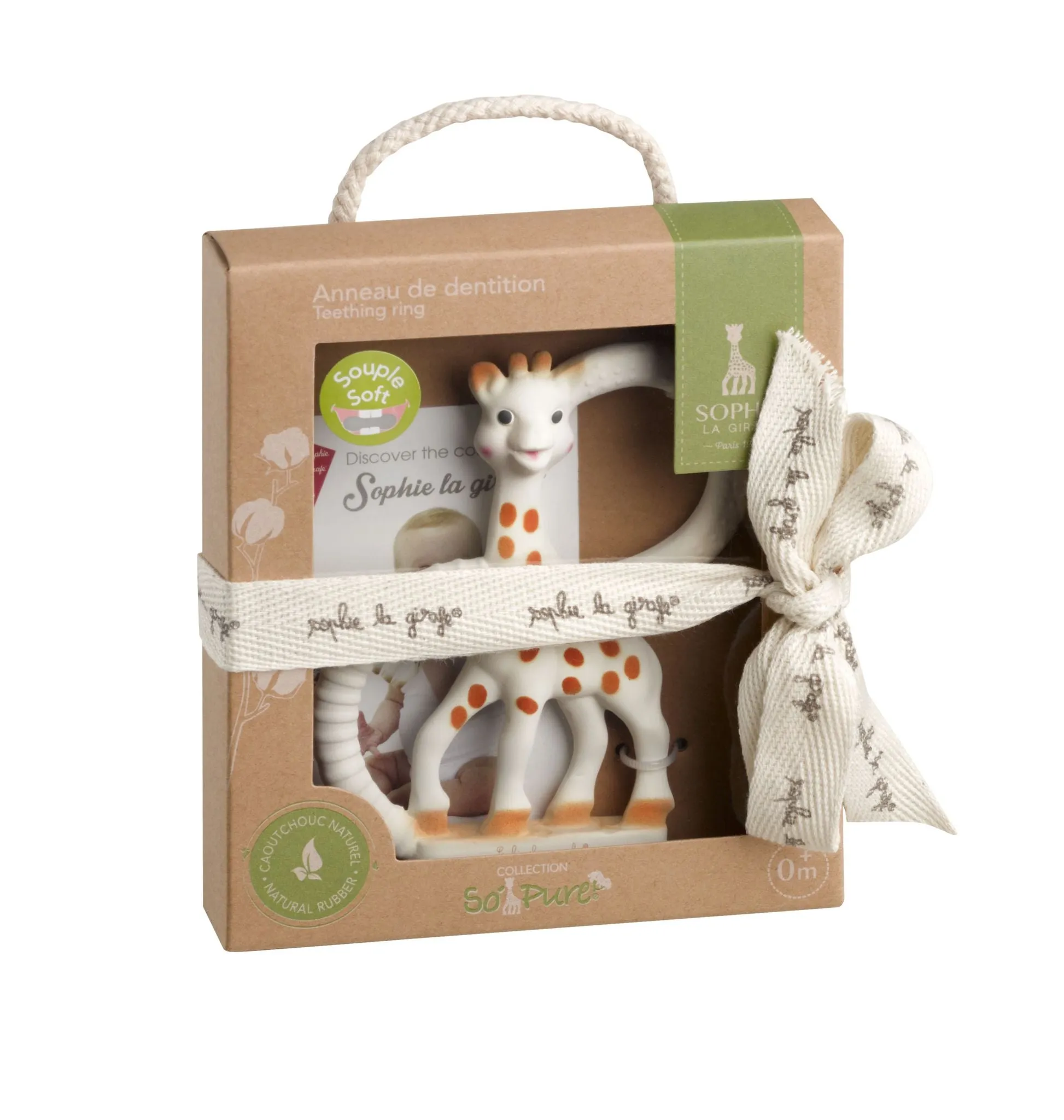 So Pure Sophie Teether With Ring Handles - Vanilla by Vulli