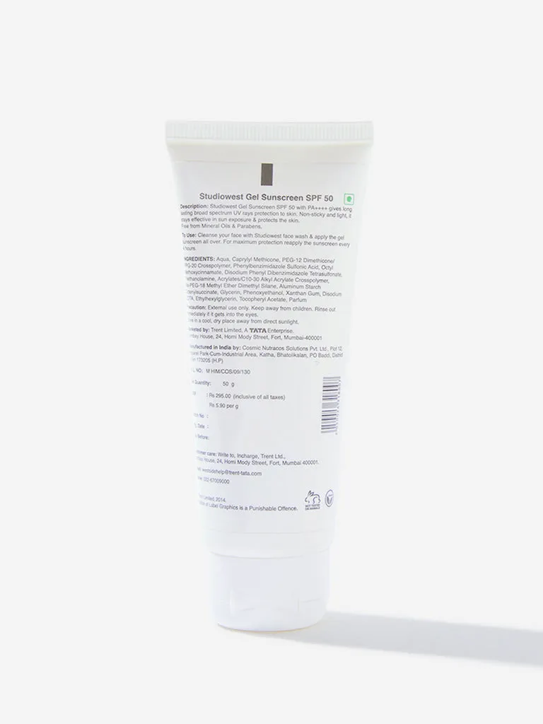 Studiowest Gel Sunscreen, SPF 50 PA     - 50g