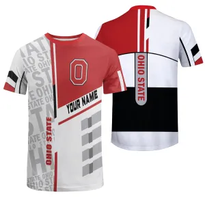 Unisex Customized Ohio State T-Shirt 100% Polyester- Personalized Premium T-Shirt