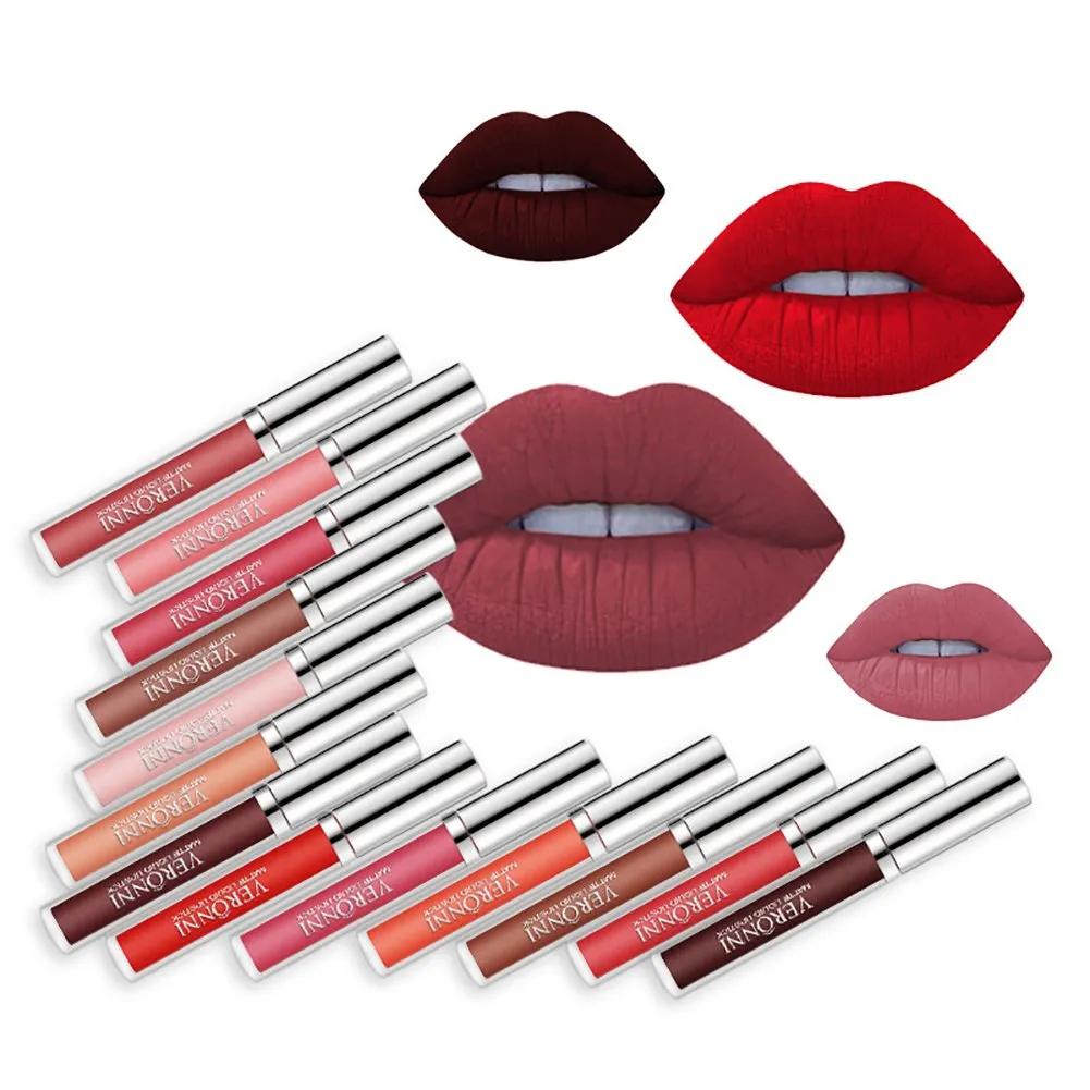 VERONNI Women Matte Liquid Lipstick & Free Lip Liner