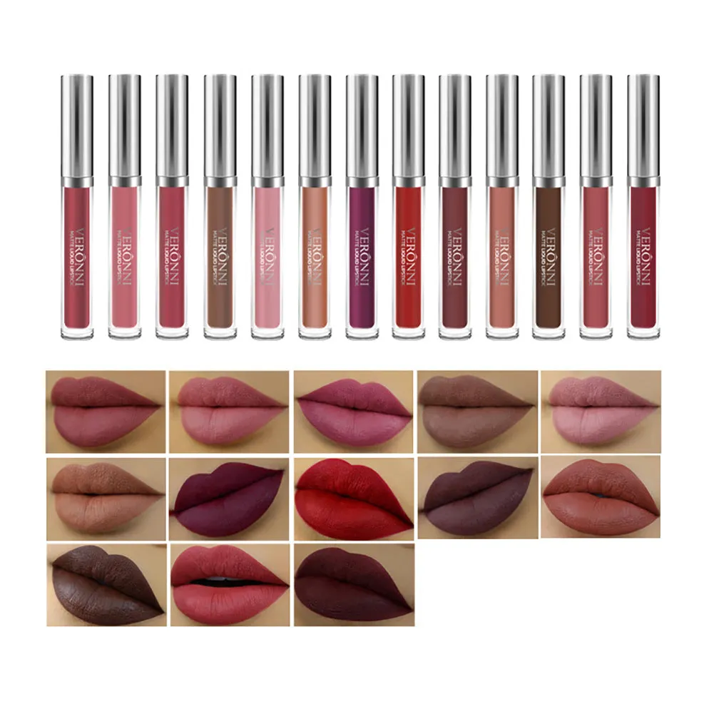 VERONNI Women Matte Liquid Lipstick & Free Lip Liner