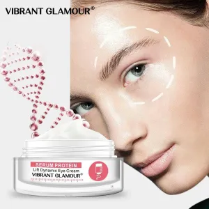VIBRANT GLAMOUR Serum Protein Snail Eye Cream Anti-Aging Wrinkle Remover Dark Circles Against Puffiness Lifting Firming Eye Care