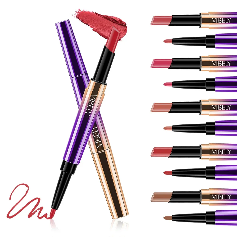 Waterproof Moisturizer Double-end Lip Liner Stick Pencil
