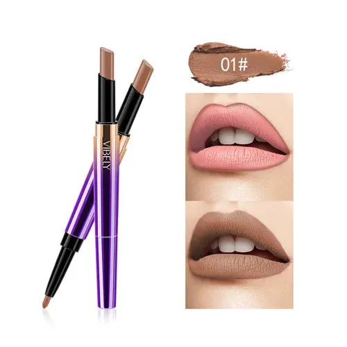 Waterproof Moisturizer Double-end Lip Liner Stick Pencil