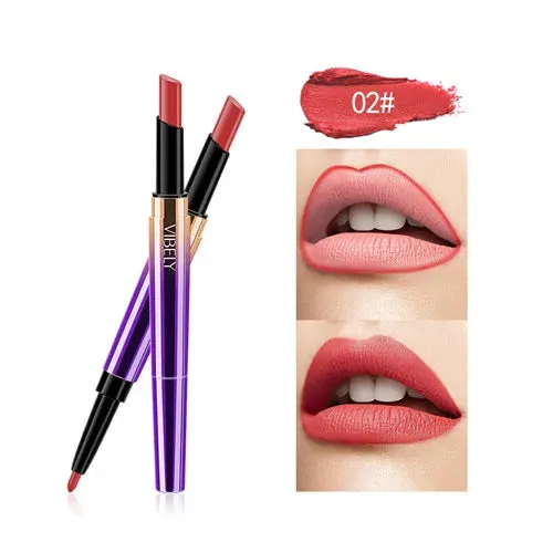 Waterproof Moisturizer Double-end Lip Liner Stick Pencil