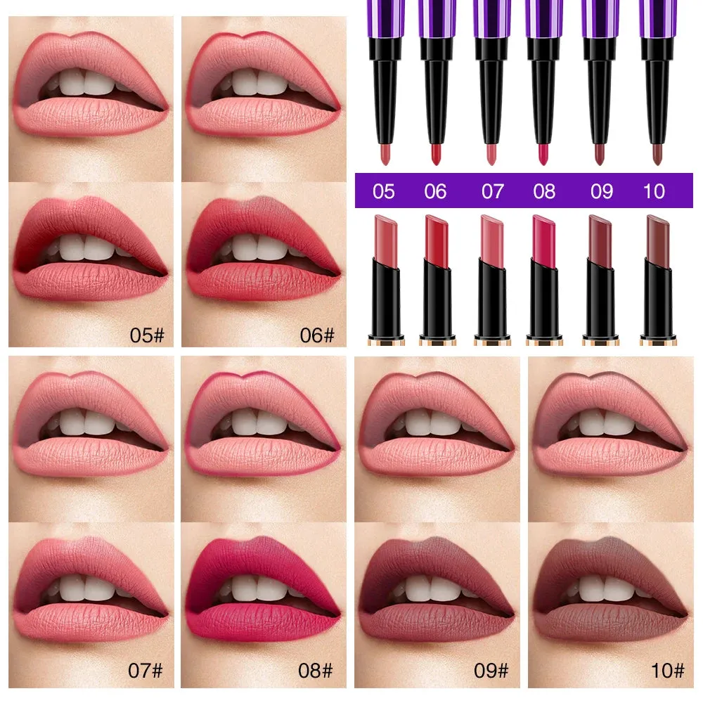 Waterproof Moisturizer Double-end Lip Liner Stick Pencil